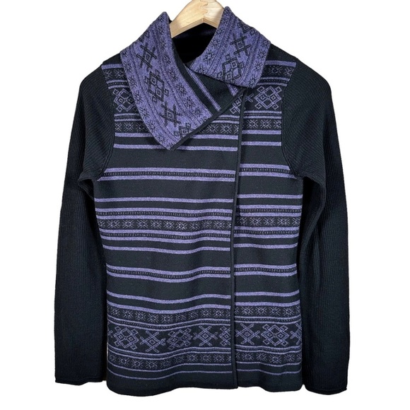 KRIMSON KLOVER Merino Wool Fair Isle Wrap Cardigan Sweater - Picture 1 of 9